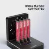 AXAGON ADSA-M2C44 USB4 40Gbps 4 vietų M.2 NVMe SSD Dockavimo stotelė su nepriklausoma disko kopijavimo funkcija, aliuminis, aktyvus aušinimas