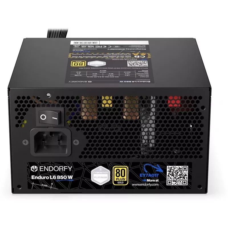 ENDORFY Enduro L6 850 W maitinimo blokas 20+4 pin ATX 3.1 80 PLUS Gold Juodas