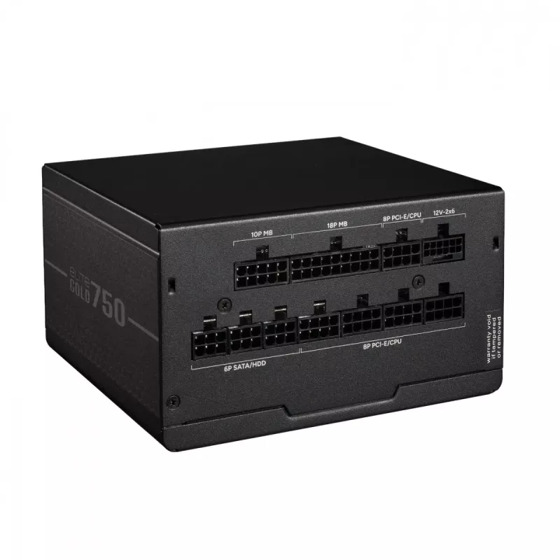 Cooler Master Elite Gold 750 750W ATX 3.1 80 PLUS Gold Fully Modular Power Supply Black MPX-7505-AFAG-BEU