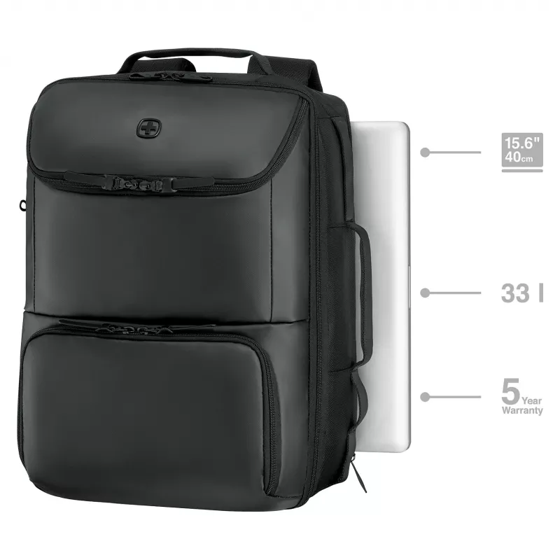 Wenger UrbanOne Travel 15,6 inch Laptop Backpack 33L Black 653888