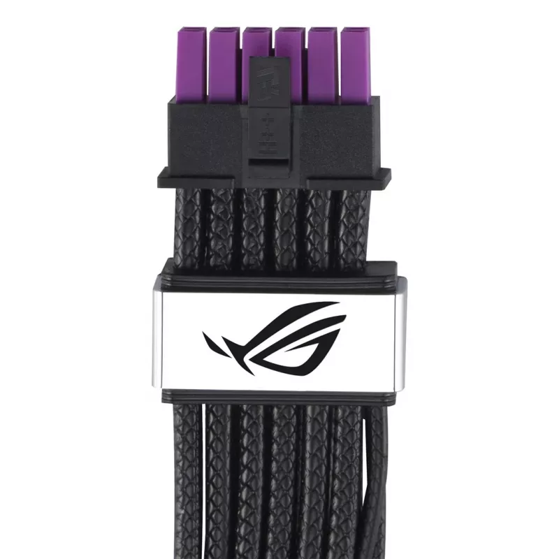 ASUS ROG Equalizer 12V-2x6 PCIe 5.1 / ATX 3.1 GPU Power Cable, 0,75 m, 16 AWG, Black (90YE00BN-B0QA00)