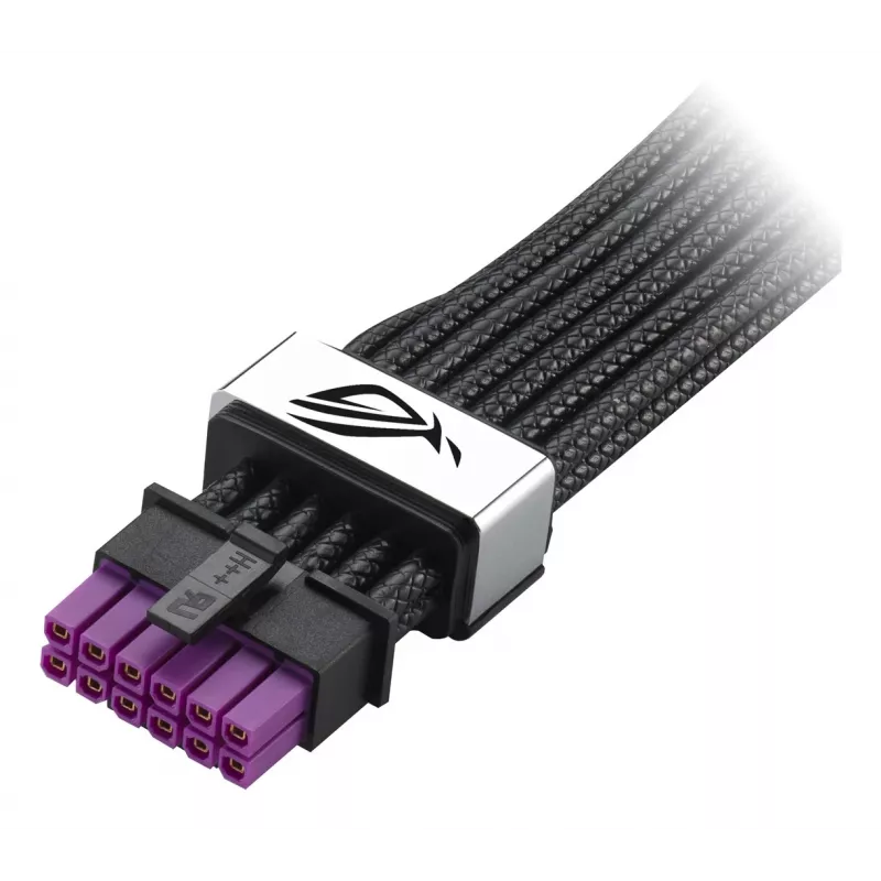 ASUS ROG Equalizer 12V-2x6 PCIe 5.1 / ATX 3.1 GPU Power Cable, 0,75 m, 16 AWG, Black (90YE00BN-B0QA00)