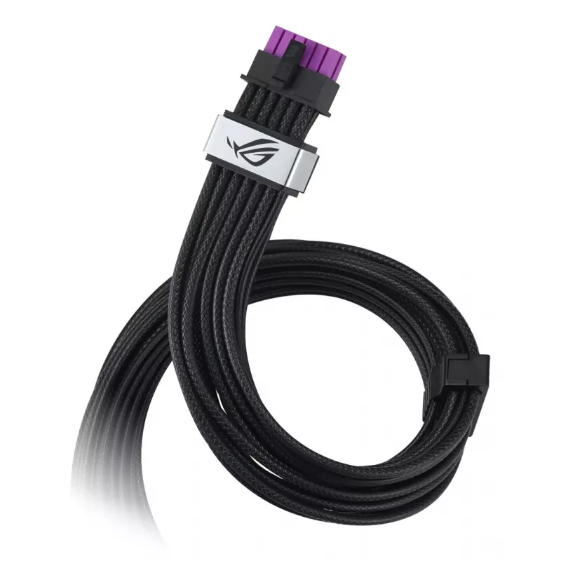 ASUS ROG Equalizer 12V-2x6 PCIe 5.1 / ATX 3.1 GPU Power Cable, 0,75 m, 16 AWG, Black (90YE00BN-B0QA00)