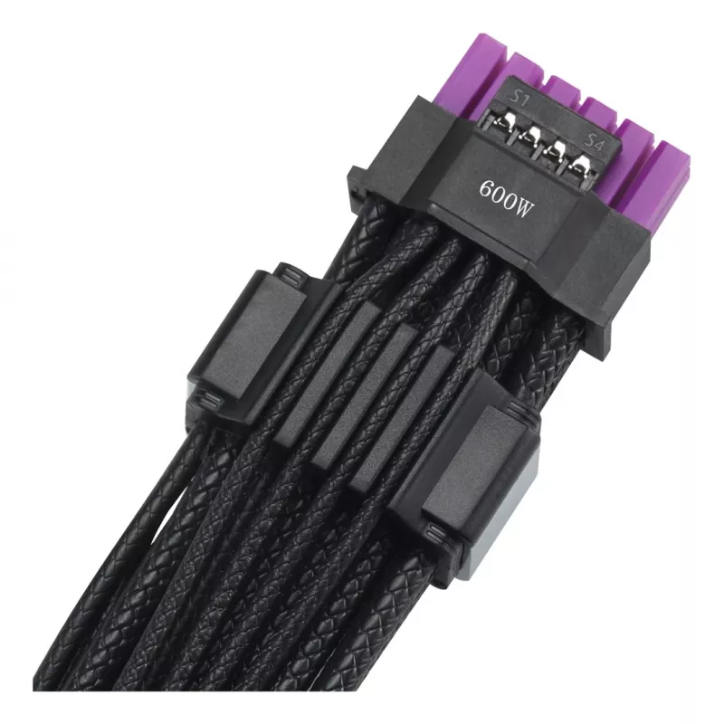 ASUS ROG Equalizer 12V-2x6 PCIe 5.1 / ATX 3.1 GPU Power Cable, 0,75 m, 16 AWG, Black (90YE00BN-B0QA00)