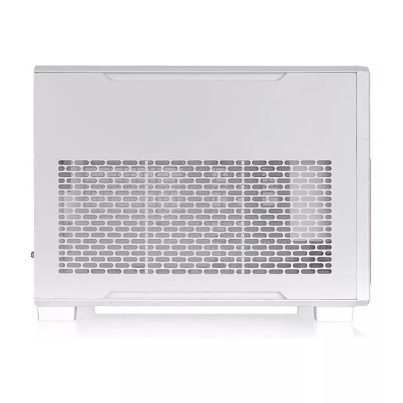 Thermaltake TR200 WS Snow White — Micro-ATX PC Case, Mesh with Real Wood Front Trim, 1x 120mm Fan, USB-C, 360mm Radiator / 365mm GPU Support