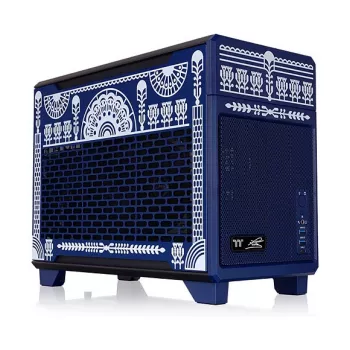 Thermaltake TR100 Koralie Edition Cobalt Blue Mini-ITX SFF korpusas - PCIe 4.0 riser, SFX PSU, 360mm GPU - CA-11A-00SPNN-AR
