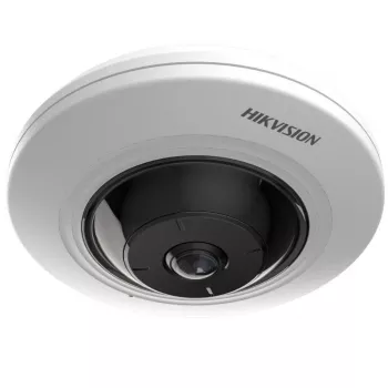 Hikvision DS-2CD3956G2-ISU 5MP AcuSense 180° Panoraminė „Fisheye“ IP kamera, 1,05mm, įmontuotas mikrofonas, vidaus patalpoms