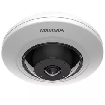 Hikvision DS-2CD3956G2-ISU 5MP AcuSense 180° Panoraminė „Fisheye“ IP kamera, 1,05mm, įmontuotas mikrofonas, vidaus patalpoms