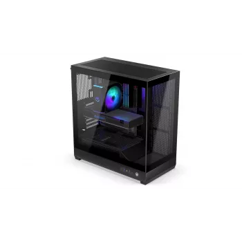 ENDORFY Fishtank 6000 Flex Mid-Tower PC Case - Black, Dual Tempered Glass, USB-C, E-ATX, Back-Connect Ready (No Fans)