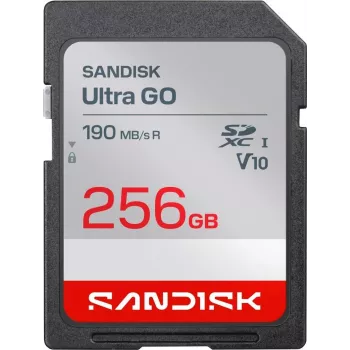 SanDisk Ultra GO SDXC atminties kortelė, 256 GB, UHS-I, iki 190 MB/s