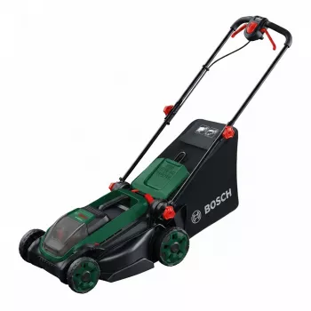 Bosch Rotak 18V-2-38 belaidė vejapjovė — 36V (2x18V), 38 cm pjovimo plotis, 40 L dėžė, 2x 4.0Ah baterija + kroviklis