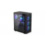 ENDORFY Ventum 400 ARGB ATX PC Case - Black, Tempered Glass, 4x Stratus 120 PWM ARGB Fans, ARGB & PWM Controller, USB-C