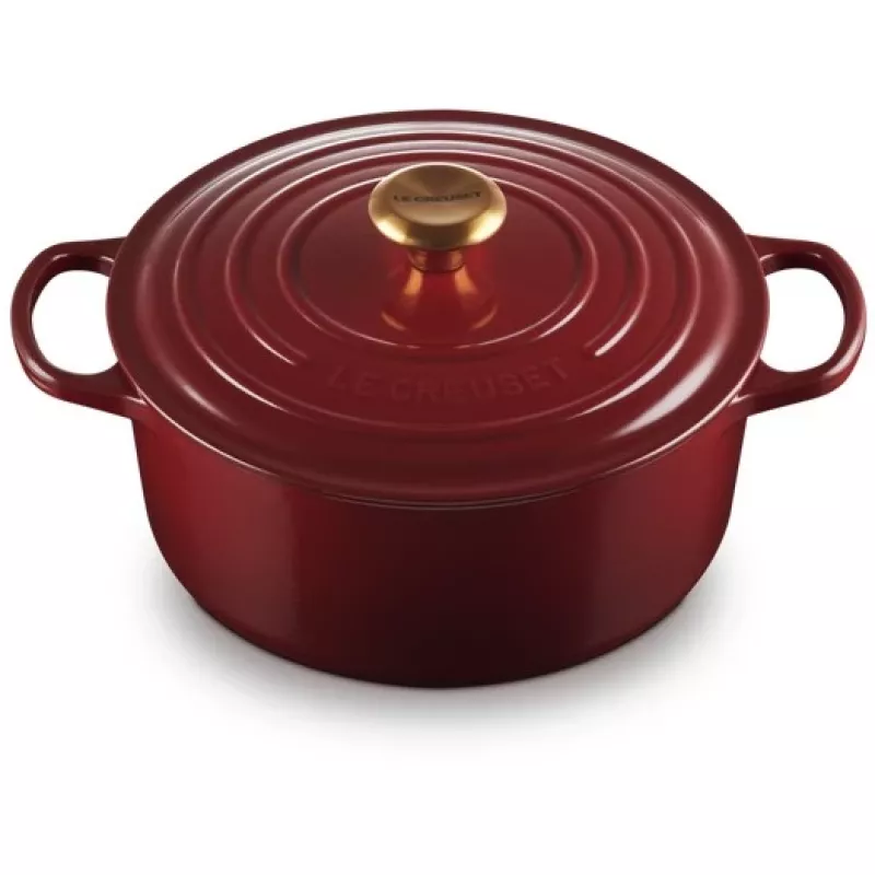 Le Creuset Signature Round Roaster 26cm 5.3L Enameled Cast Iron Rhône 21177269494441