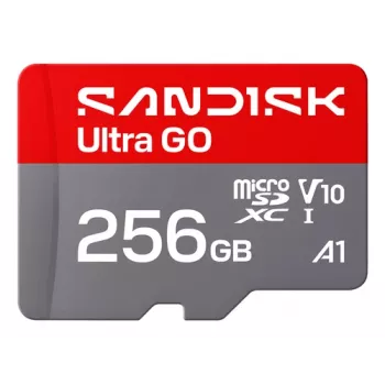 SanDisk Ultra GO microSDXC 256GB UHS-I Class 10 A1 V10 190MB/s su SD adapteriu SDSQUGN-256G-GN6MN