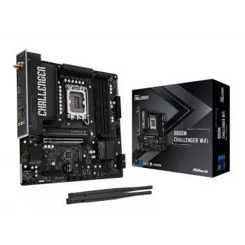 ASRock B860M Challenger WiFi LGA1851 mATX DDR5 Motininė Plokštė (90-MXBUP0-A0UAYZ)