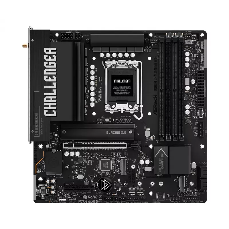 ASRock B860M Challenger WiFi LGA1851 mATX DDR5 Motininė Plokštė (90-MXBUP0-A0UAYZ)