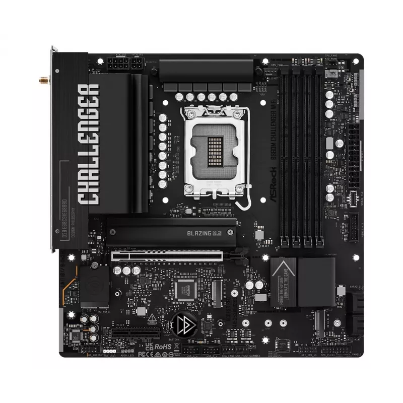 ASRock B860M Challenger WiFi LGA1851 mATX DDR5 Motininė Plokštė (90-MXBUP0-A0UAYZ)