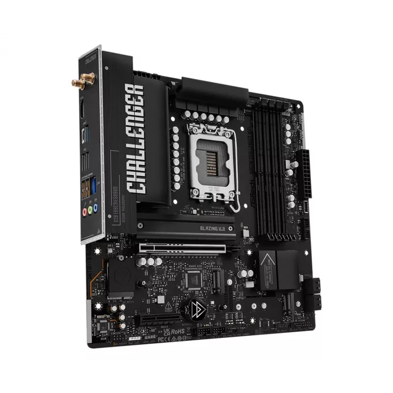 ASRock B860M Challenger WiFi LGA1851 mATX DDR5 Motininė Plokštė (90-MXBUP0-A0UAYZ)