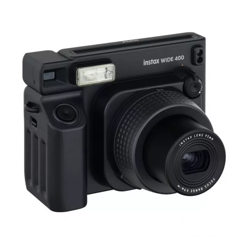 FUJIFILM instax WIDE 400 momentinė spausdinimo kamera – plataus formato 62×99 mm nuotraukos, įmontuota blykstė, juoda, 16975362