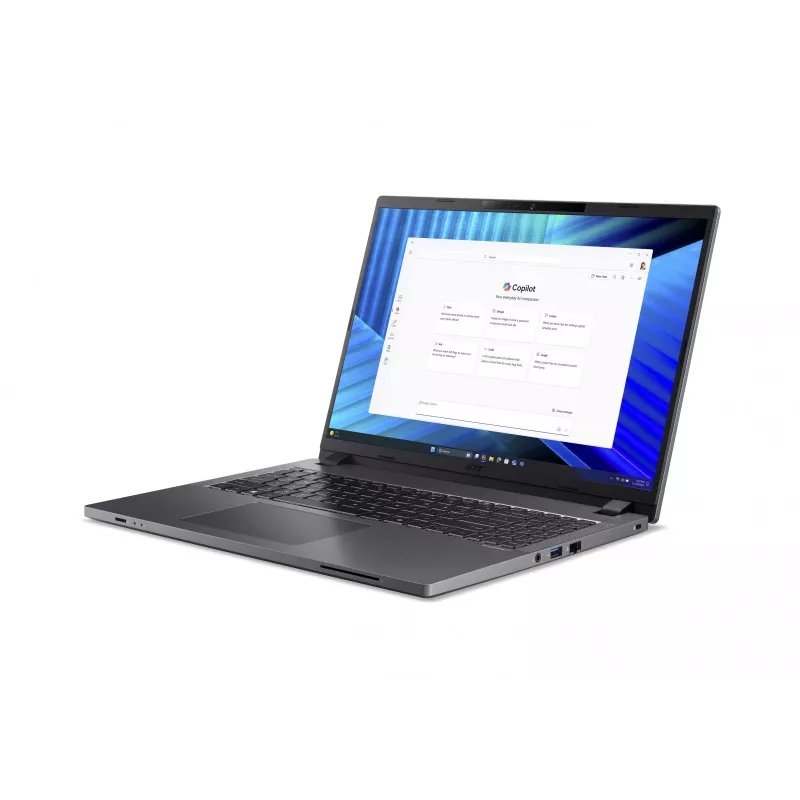 Acer TravelMate P2 TMP216-71-G3-TCO 16 inch WUXGA IPS nešiojamas kompiuteris Intel Core Ultra 5 125H 16GB RAM 512GB SSD Windows 11 Pro Pirštų atspaudų skaitytuvas Smart Card skaitytuvas 3 metų On-Site NBD garantija
