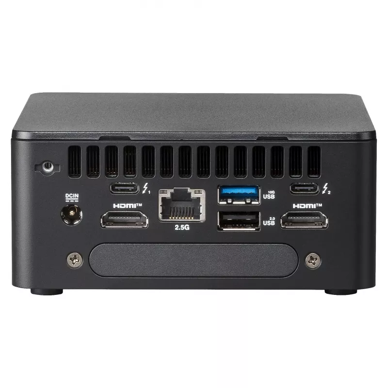 ASUS NUC 13 Pro Tall Kit RNUC13L3HV500000I - Barebone - Mini-PC - Intel Core i5-1350P - Be atminties - Be kaupiklio - Intel Iris Xe Graphics - Wi-Fi 6E - Bluetooth 5.3 - 2.5GbE - vPro - Juodas