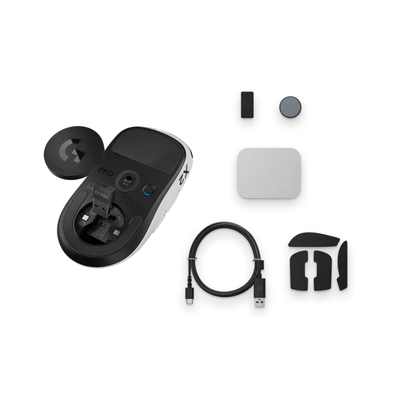 Logitech G PRO X2 SUPERSTRIKE belaidė žaidimų pelė - balta
