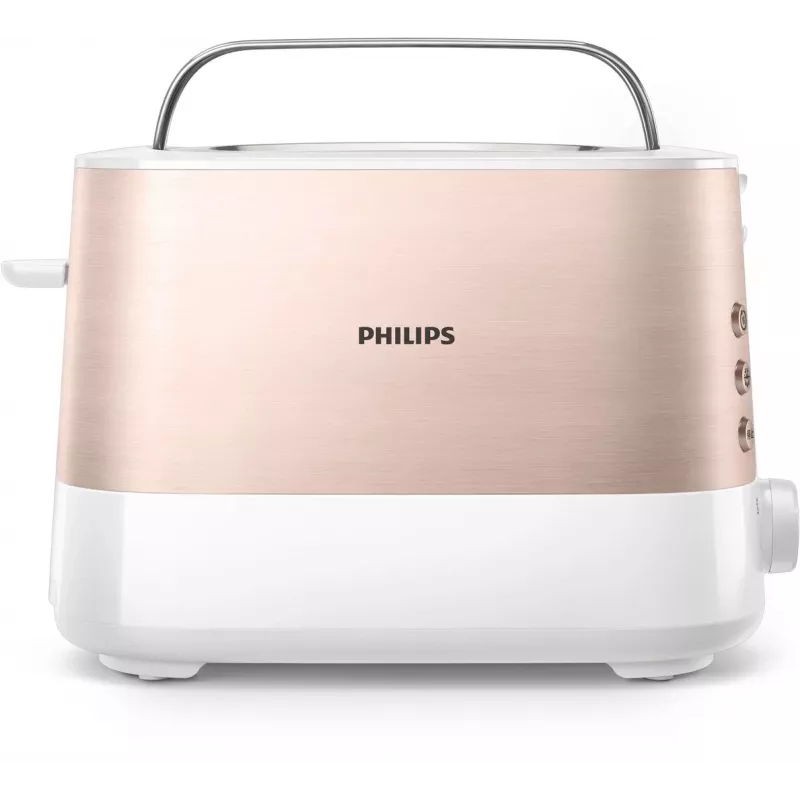 Philips Viva Collection HD2638/11 Skrudintuvas 2 griežinėliai 950 W Rožinis Auksas, Baltas