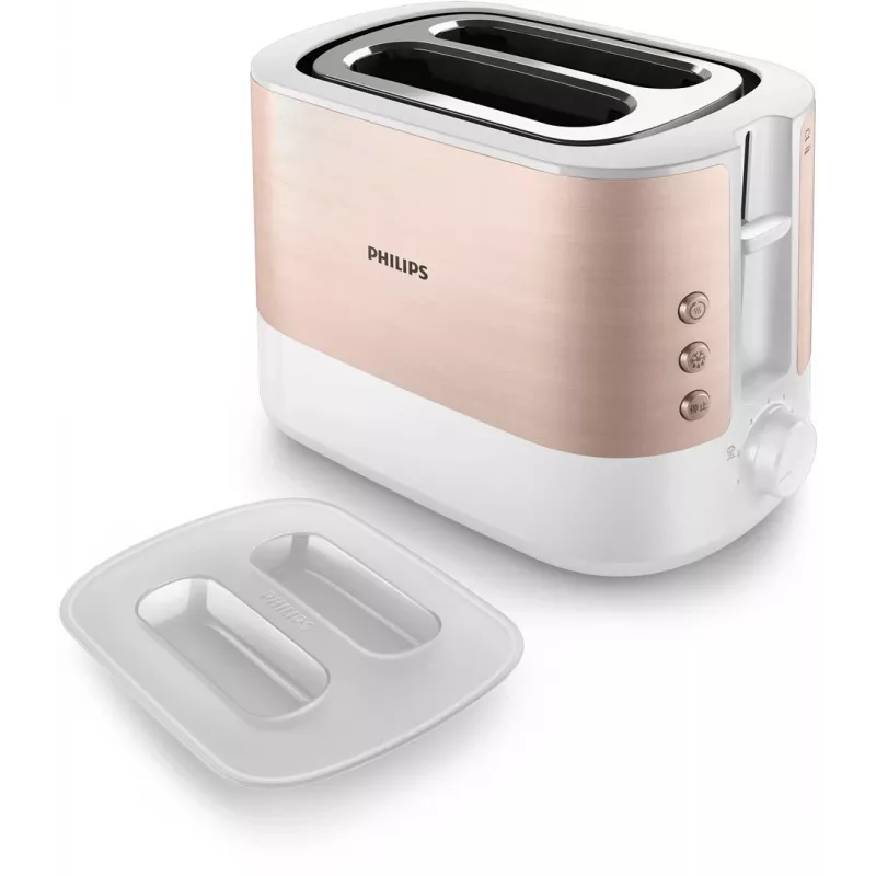 Philips Viva Collection HD2638/11 Skrudintuvas 2 griežinėliai 950 W Rožinis Auksas, Baltas