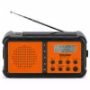 TechniSat TechniRadio Solar 2 DAB+/FM nešiojamas radijas su saulės baterija ir rankine suktuve, juoda/oranžinė
