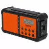TechniSat TechniRadio Solar 2 DAB+/FM nešiojamas radijas su saulės baterija ir rankine suktuve, juoda/oranžinė