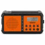 TechniSat TechniRadio Solar 2 DAB+/FM nešiojamas radijas su saulės baterija ir rankine suktuve, juoda/oranžinė