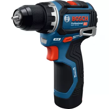 Bosch Professional GSR 12V-32 Akumuliatorinis Gręžtuvas-Suktuvas, 12V, Mėlyna/Juoda, 2x 2.0Ah Li-Ion Akumuliatoriai, 24 Dalių Priedų Rinkinys, Dėklas