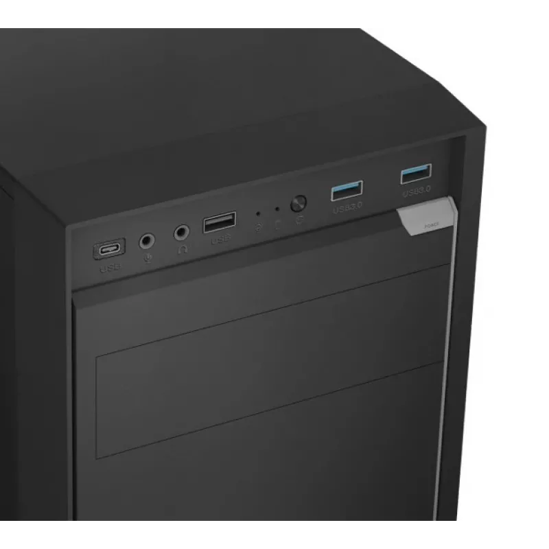 Logic Concept J23 PRO Black Mid-Tower Computer Case with Tempered Glass, USB-C, ARGB Fans
