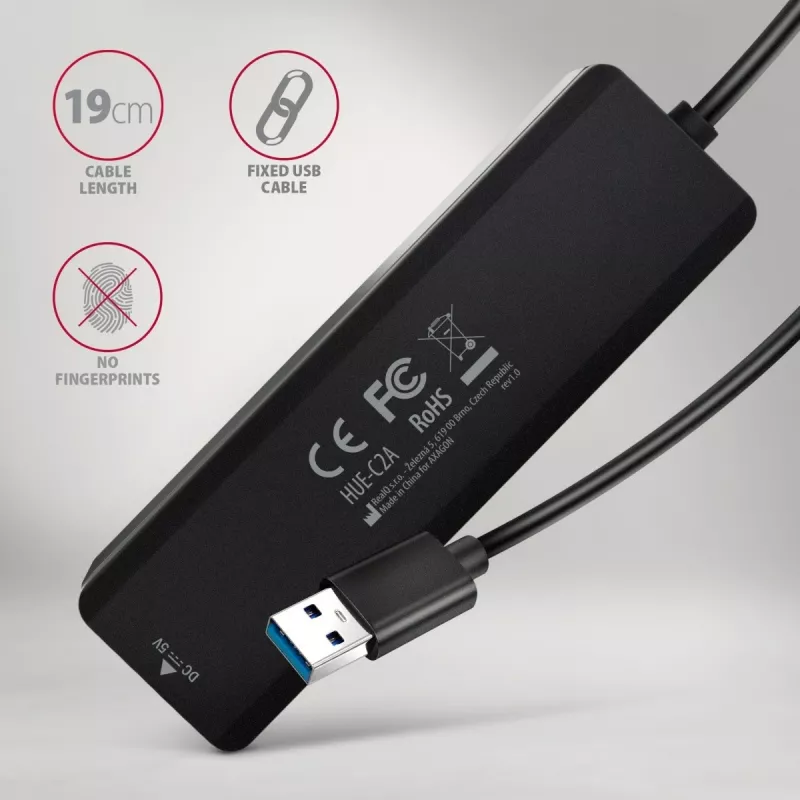 i-tec Axagon HUE-C2A USB-C Hub 4-Port 5 Gbps 2x USB-A + 2x USB-C su Power Delivery