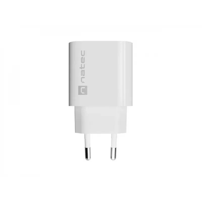 NATEC Ribera Wall Charger 1x USB-A + 1x USB-C 20W White