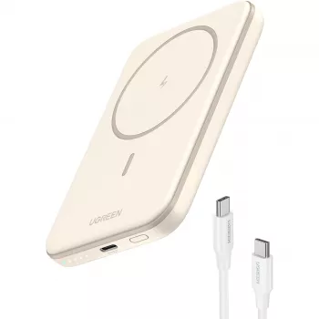 UGREEN 5000mAh Mini Powerbank Wireless 15W su MagSafe Baltas
