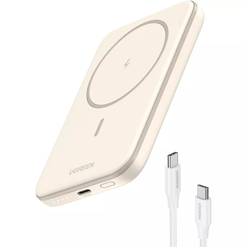 UGREEN 5000mAh Mini Powerbank Wireless 15W su MagSafe Baltas