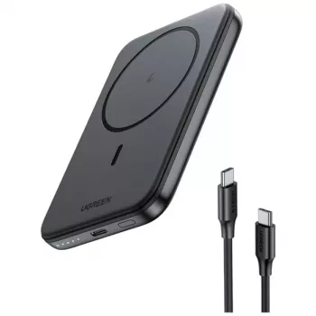 UGREEN 5000mAh Mini Powerbank Wireless 15W su MagSafe Baltas