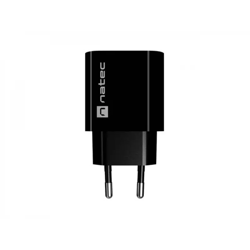 Natec Ribera USB-A sieninis įkroviklis 18W juodas