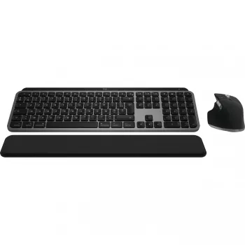 Logitech Master Series MX Keys S Combo for Mac - belaidė klaviatūros ir pelės rinkinys - pilno dydžio - su apšvietimu - AZERTY prancūziškas - Space Gray (920-012841)