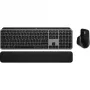 Logitech Master Series MX Keys S Combo for Mac - belaidė klaviatūros ir pelės rinkinys - pilno dydžio - su apšvietimu - AZERTY prancūziškas - Space Gray (920-012841)