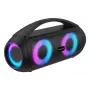 Denver BTG-618 nešiojamas Bluetooth vakarėlių garsiakalbis 200W su LED lemputėmis, juodas