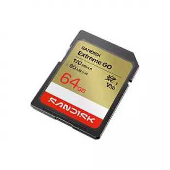 SanDisk Extreme Go SDXC 64GB UHS-I atminties kortelė (170MB/s skaitymas, V30, 4K)