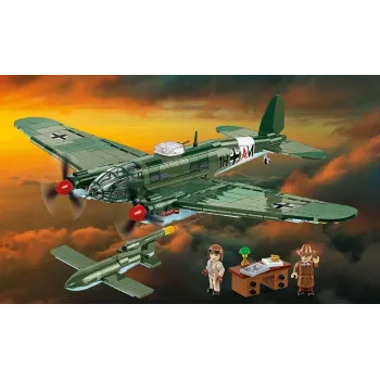 COBI Heinkel HE 111 H-22 su V1 skraidančiąja bomba – konstrukcinis blokelių rinkinys, 927 dalių