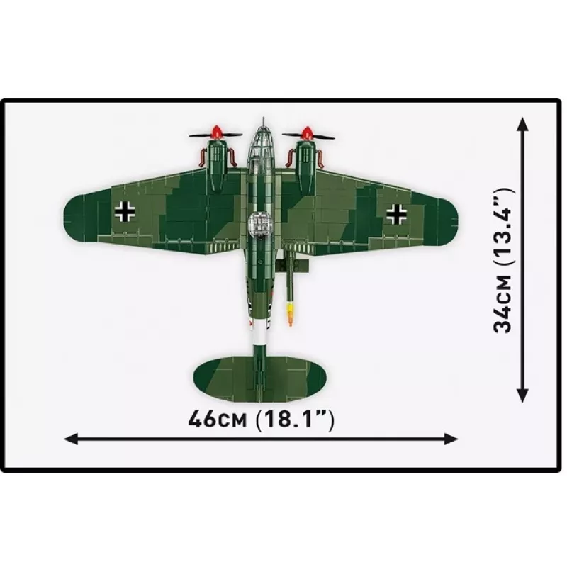 COBI Heinkel HE 111 H-22 su V1 skraidančiąja bomba – konstrukcinis blokelių rinkinys, 927 dalių