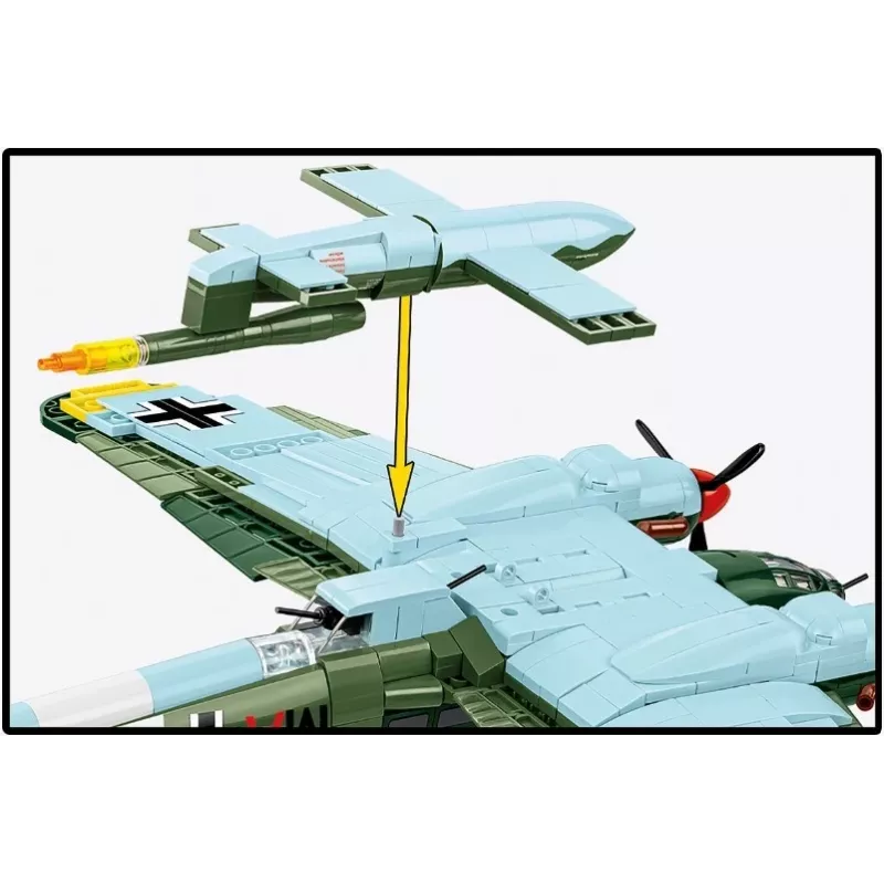 COBI Heinkel HE 111 H-22 su V1 skraidančiąja bomba – konstrukcinis blokelių rinkinys, 927 dalių