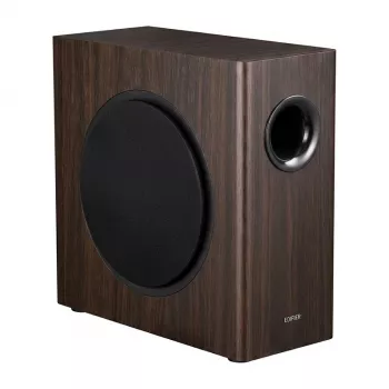 Edifier T5s Aktyvus žemų dažnių garsiakalbis Wood (Brown) - 70W RMS, 8 col. žemų dažnių garsiakalbis, reguliuojamas kryžminis dažnis