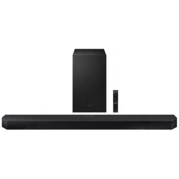 Samsung HW-Q600H 3.1.2 kanalų garso juosta su belaidžiu žemųjų dažnių garsiakalbiu, Dolby Atmos, DTS:X, Bluetooth, juoda