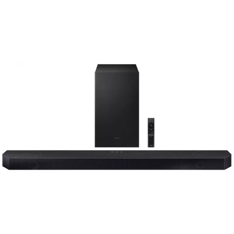Samsung HW-Q600H 3.1.2 kanalų garso juosta su belaidžiu žemųjų dažnių garsiakalbiu, Dolby Atmos, DTS:X, Bluetooth, juoda