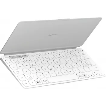 Logitech Keys-To-Go 2 nešiojama „Bluetooth“ klaviatūra, šviesiai pilka, CH raskladė (920-012971)